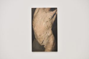 Nicola Samori, Il Satiro di Sarsina, 2020, oil on onyx, 60 x 35 cm