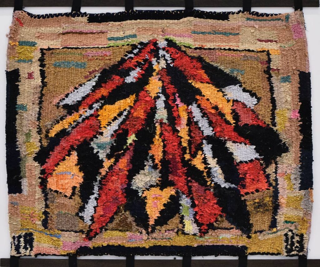 The abandoned cloack, tapestry, 88 x 110 cm, 2004