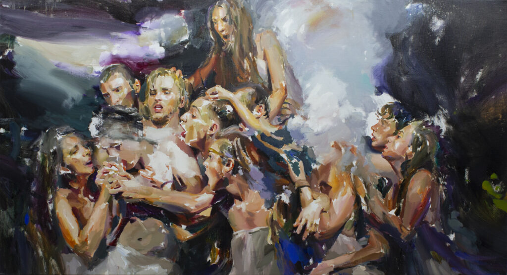 THIRST OF THE FALLEN, 2020, oil on linen, 92 x 167 cm
