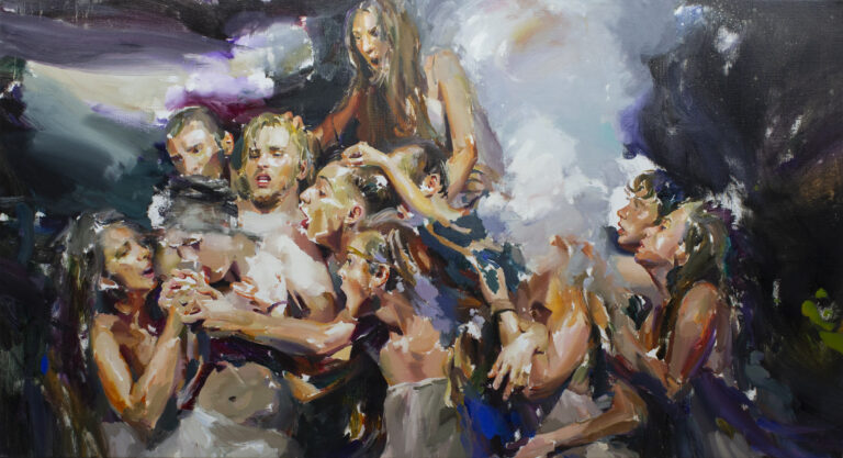 THIRST OF THE FALLEN, 2020, oil on linen, 92 x 167 cm
