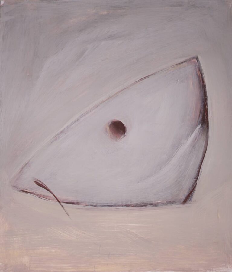 Fish head, 80x80cm, pigment with emulsion on plywood, 2019