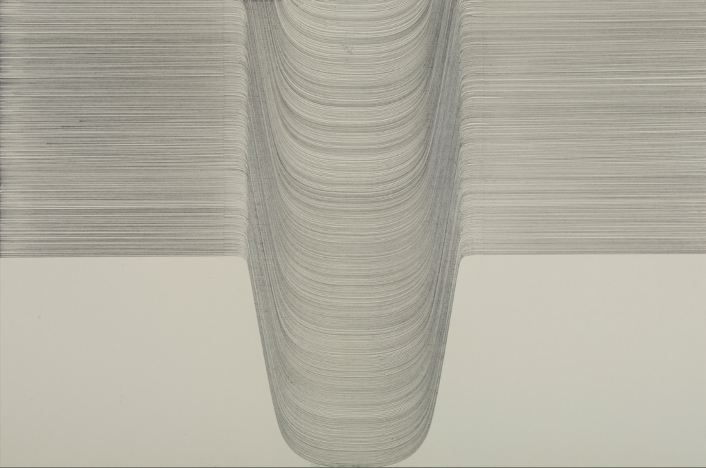 Lightcurve variations 16(Space document series), pencil on paper, 42 x 28, 2023