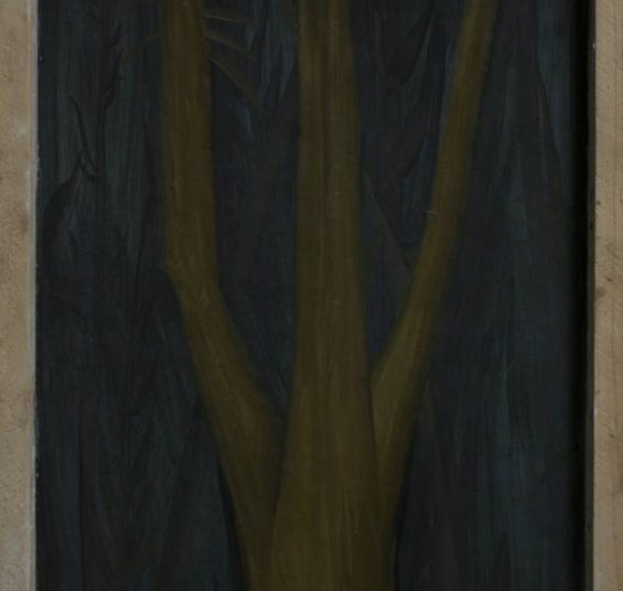 Experiment 10, fresco in wood frame, 60x30cm, 2017