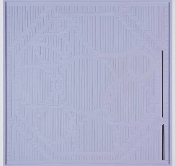 Purple Circles 2020 Forex, acrylic, wood 153 x 151 x 4 cm